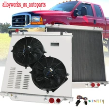 Radiator+Shroud Fan Kits For 99-05 Ford F250 F350 F450 F550 6.8/7.3L Powerstroke