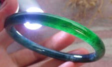 Certified Green Burma Natural A JADE Jadeite Circle Bangle Bracelet 57mm 670986