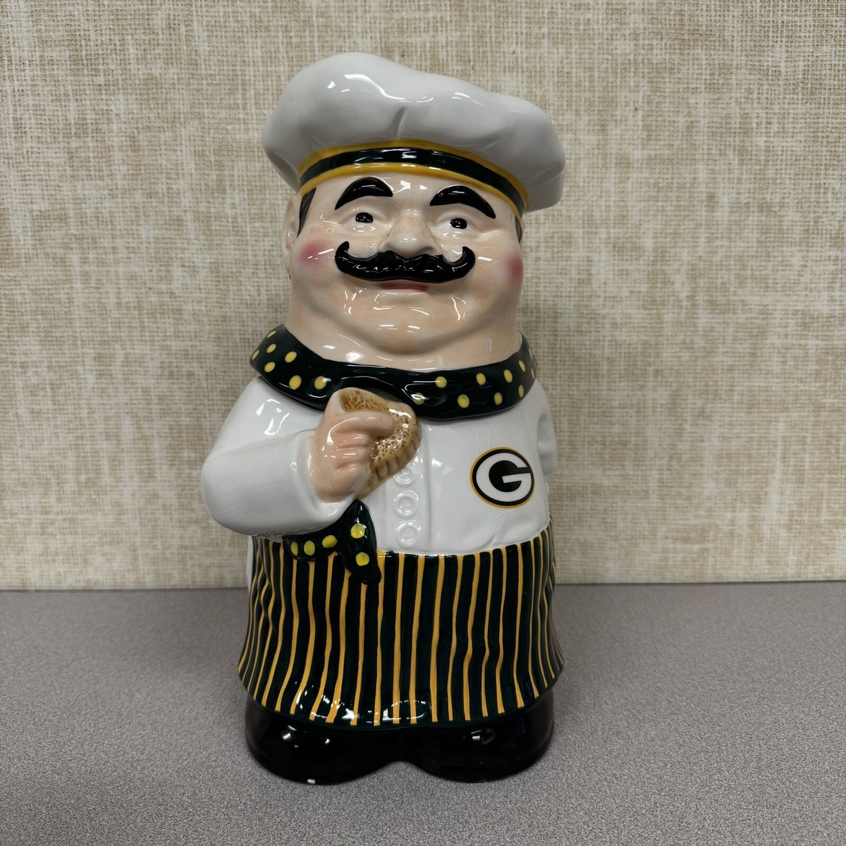 Green Bay Packers Chef Cookie Jar 1st In A Series By NFL Memory