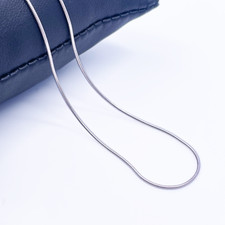 18ct White Gold Snake Necklace 16"inch Chain Hallmarked 4gm