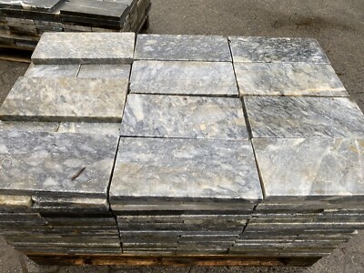 Terrassenplatten 40 Qm  Marmor  20x20. 40x40  20x 40 Grau Kanten Getrommelt