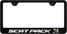 Scat Pack UV Logo on Black Polycarbonate License Plate Frame