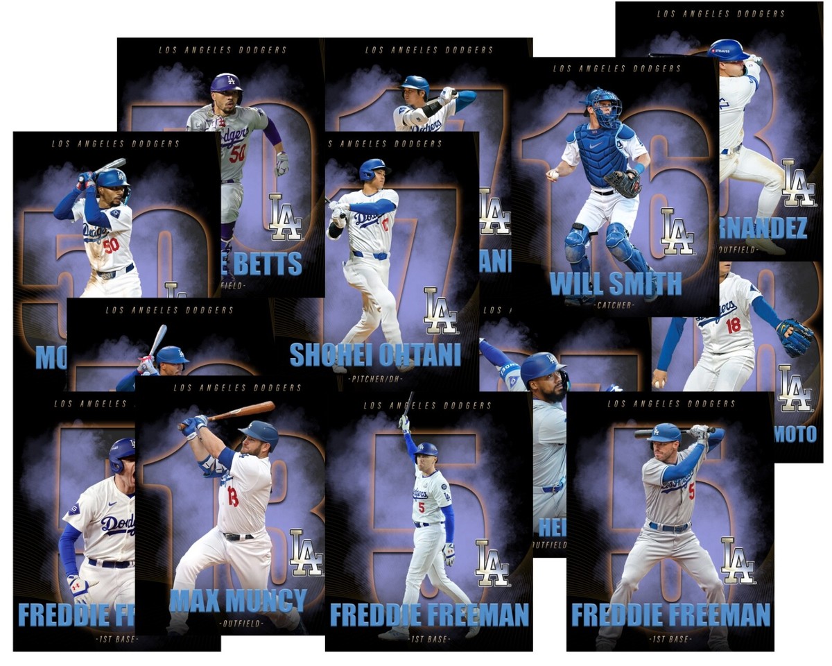 Los Angeles Dodgers World Series 13ea 8x10s fan/mancave collection