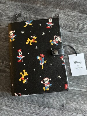 Coach Disney X Coach Notebook With Holiday Print Christmas Friends