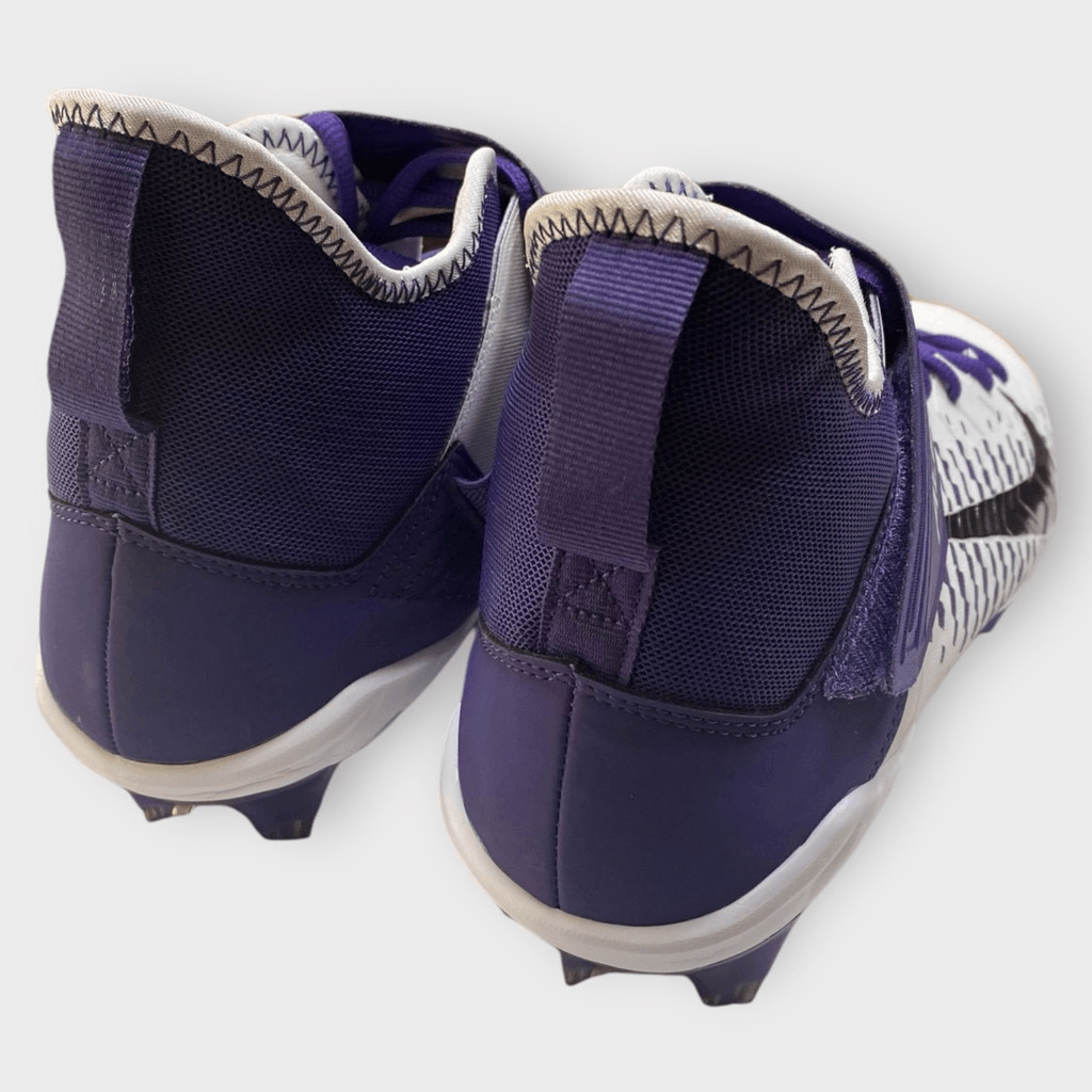Nike Alpha Menace Pro 2 Mid White Purple Football Cleats BV3945-104 Mens Size 12 Nike Alpha Menace Pro 2 Mid White Purple Football Cleats  main image 2