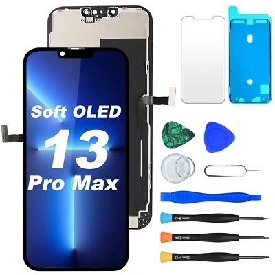 Digi4u Soft OLED For iPhone 13 Pro Max Display Digitizer Screen Replacement+Glue