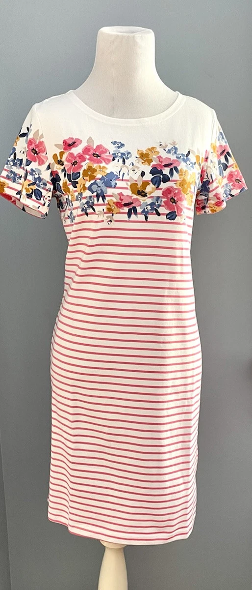 Joules pink top stripe dress