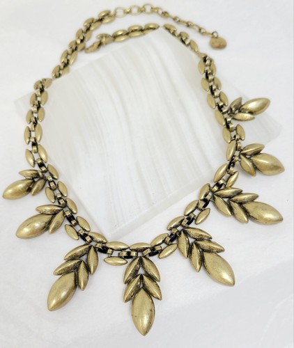 Stella & Dot Brass Plate Crystal Drop Pendant Necklace - Picture 3 of 4