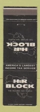 Matchbook Cover - H&R Block Income Tax