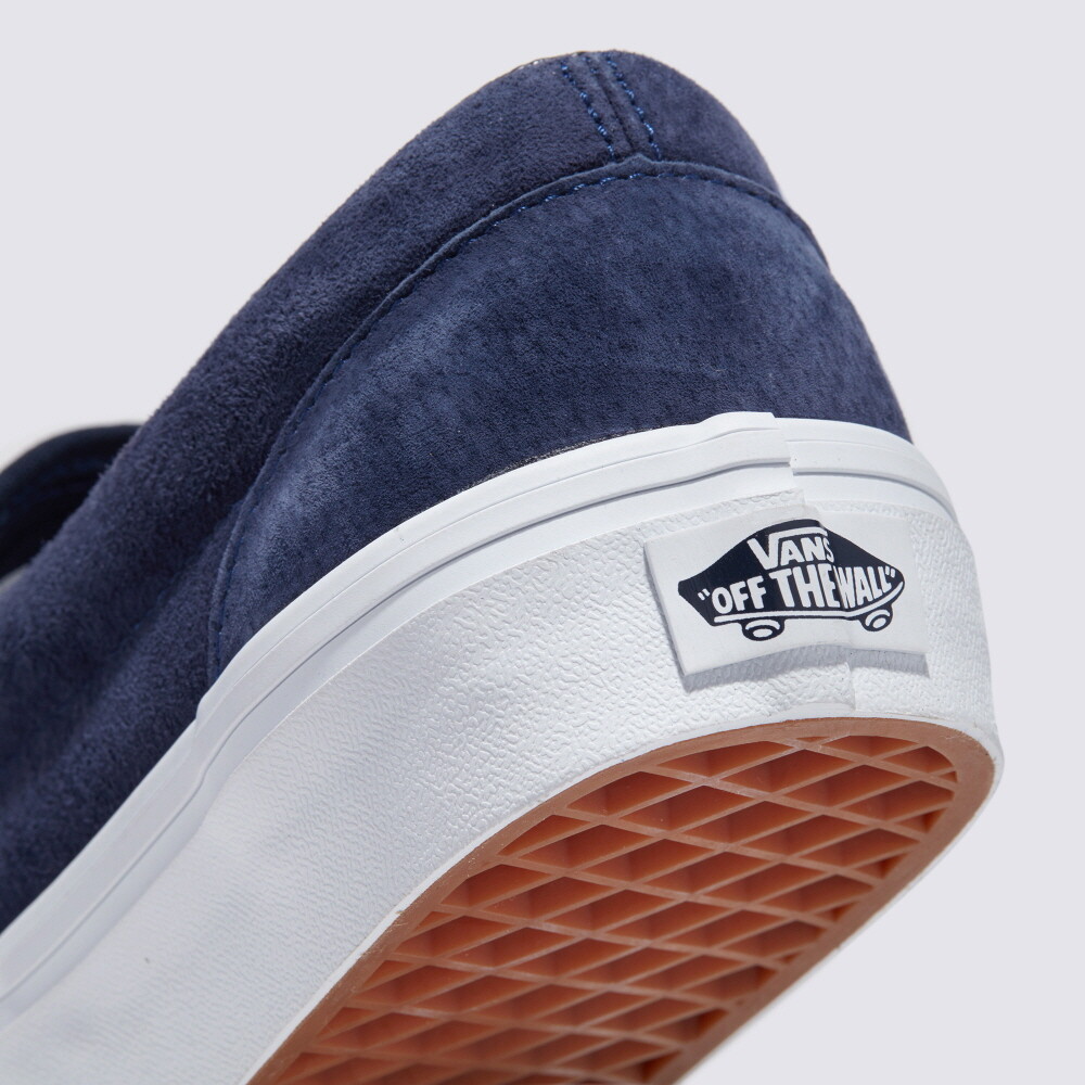 VANS★CLASSIC SLIP ON★PIG SUEDE★兼用★NAVY New Vans Classic Slip-On Pig Suede Navy Sneakers Low-Top