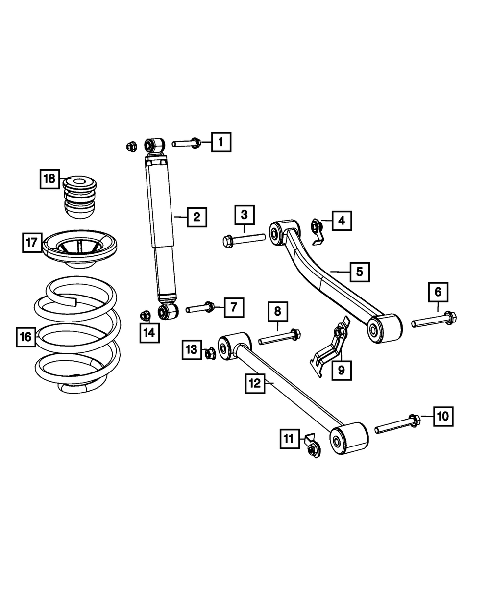 Genuine Mopar Suspension Shock Absorber Kit 68516559AB