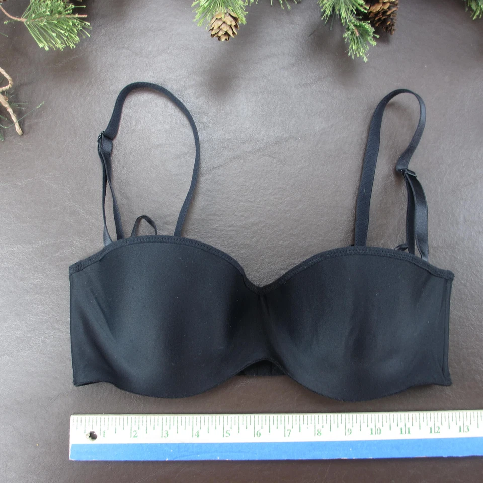 Sujetador Lilyette Talla 34C Negro Acolchado Con Aros Cierre Ajustable Espalda Foto 2 de 4