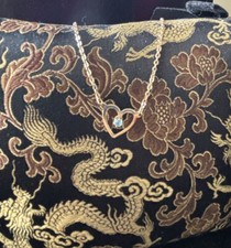 Avon Vintage 1977 Tender Heart Kid's Birthstone Pendant Necklace - March