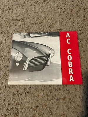 1960s Shelby AC 289 ford powered Cobra, Right hand drive literature.