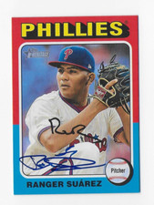 2024 TOPPS HERITAGE #685 RANGER SUAREZ PHILLIES AUTOGRAPHED SIGNED BASEBALL CARD