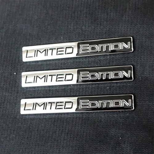 1x Chrome Silver Black LIMITED EDITION Metal Decal Sticker Emblem Badge Auto Car - Foto 4 di 12