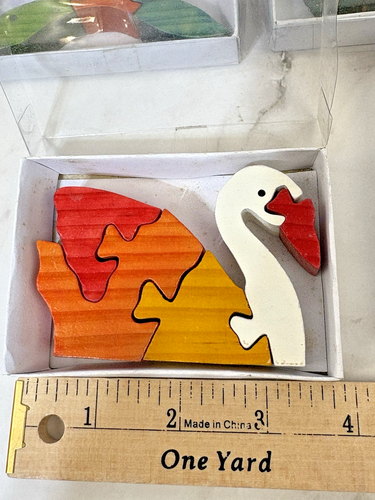 11 Cute Colorful Bird Jigsaw Puzzles Wood Small 3.5 in Puzzles Tropical Theme - Picture 5 of 7
