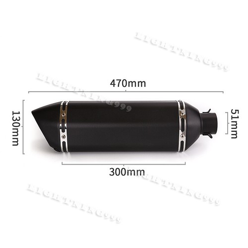 For YAMAHA FJR1300 2001-2022 Motorcycle Exhaust Mid Link Pipe 470mm Muffler 51mm - Bild 9 von 13