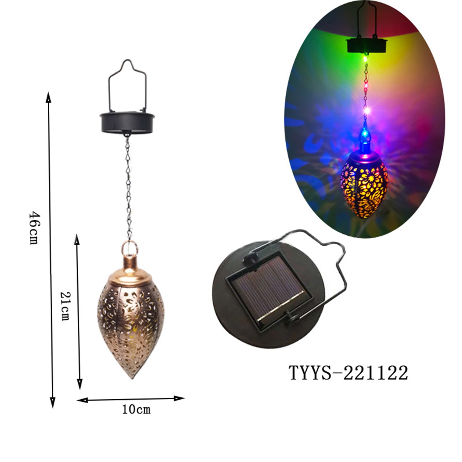 NEW LED Hanging Solar Lights Solar Lantern Garden Lights Waterproof For Outdoor