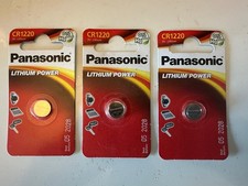 CR1220 3V Lithium Panasonic Battery x 3 Exp 05/28