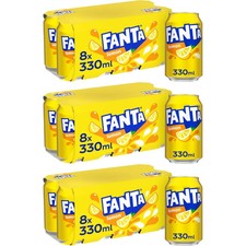 Image of Fanta Soft Drinks 8 x 330ml Fruit Twist Lemon Zero Orange Pack 1 2 3 UK