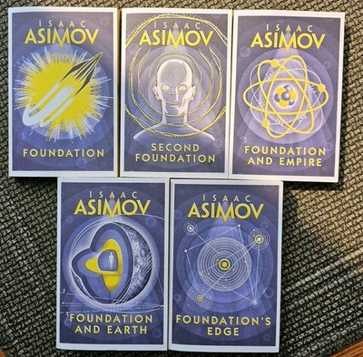 Lot Of Five Isaac Asimov Books Foundation Series VG