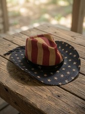 Cowboy Hat Patriotic 4th of July Red Blue Tan Western Style Unisex