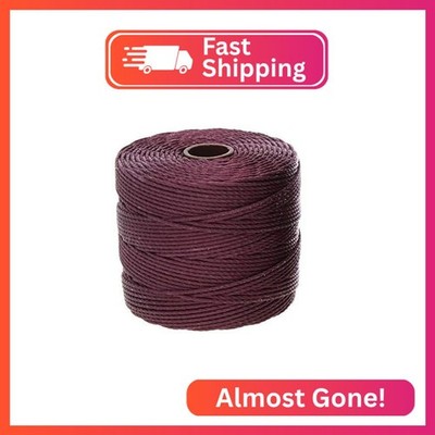 The Beadsmith S-Lon Bead Cord   .5 mm Twisted Nylon Cord for Stringing, Eggplant