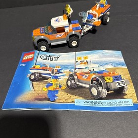 2008 LEGO CITY 7737 Coast Guard 4WD and Jet Scooter Built Set Retired