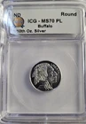 Buffalo Silver 1/10th oz Coin Round
