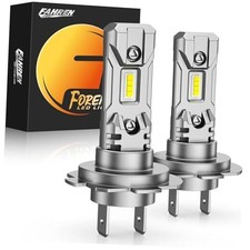 2026 Upgraded Bulb, 6500K White Fanless Fog Bulbs, 1:1 True Mini Size H7/H7LL
