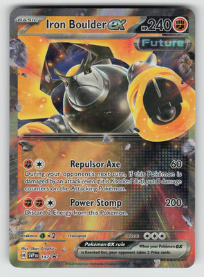 Iron Boulder ex Pokemon Scarlet & Violet SVP 147 Holo Black Star Promo NM