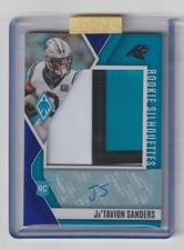2024 NFL Phoenix Ja'Tavion Sanders Rookie Silhouettes Rookie Patch Auto 13/49