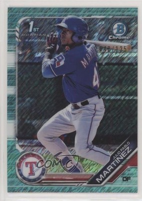 2019 Bowman Chrome Prospects Aqua Shimmer Refractor Julio Pablo Martinez 00mx