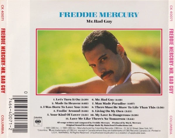 Freddie Mercury – Mr. Bad Guy - CD - Bild 2 von 2