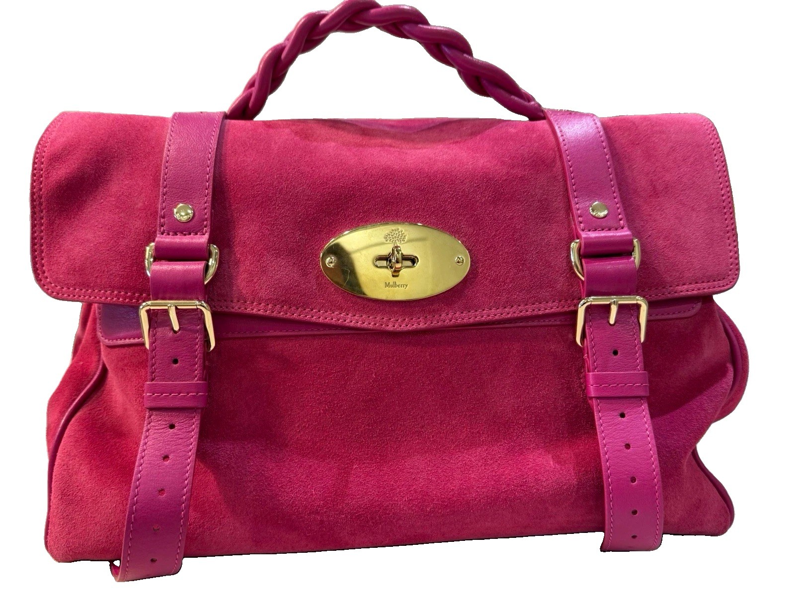 Mulberry Oversized Alexa Pink Suede/Leather
