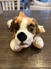 Steiff Boxer Puppy 25cm Lying 668234 FAO Schwarz AKC 2004 w/ Tags