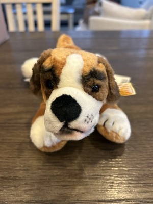 Steiff Boxer Puppy 25cm Lying 668234 Real looking FAO Schwarz AKC 2004 w/ Tags