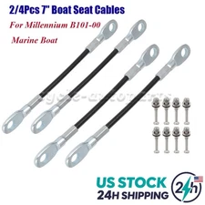 7" Boat Seat Cables w/ Bolts For Millennium B101-00 B-100 Marine Chair Stability