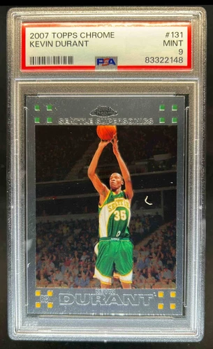 2007-08 Topps Chrome Kevin Durant Rookie RC #131 PSA 9