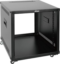 Tecmojo 9U Portable Rolling Network Rack 4-Post Mobile Open Frame Server
