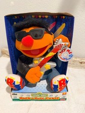 Ernie Rock and Roll Tyco Sesame Street Plush Doll Sings Plays Guitar 1998