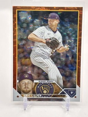 2023 Topps Eric Lauer #109 Red Foil 64/199 Brewers