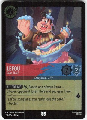 LeFou Cake Thief Foil 138/204 Reign of Jafar Disney Lorcana