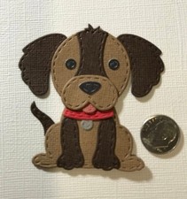 HANDMADE Die Cut 1 Dog  Scrapbooking / Card Embellishment