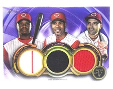 2019 Topps Triple Threads Relic Combos GRIFFEY JR/LARKIN/VOTTO /27