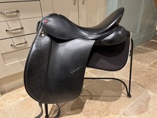 17.5” Albion Dressage Saddle Genesis Tree Serial No 80796 Black VGC Medium fit 
