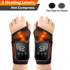2pk Electric Wrist Hand Massager 3 Level Heating 3 Modes Vibration Pain Relief