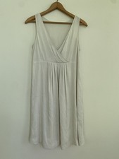 EILEEN FISHER | 100% Silk | Midi Dress | Pleated w/Pockets | Minimalist | Wmns S