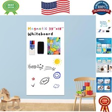 39" x 18" Peel and Stick Magnetic Whiteboard Film - Easy Write Erase Solution